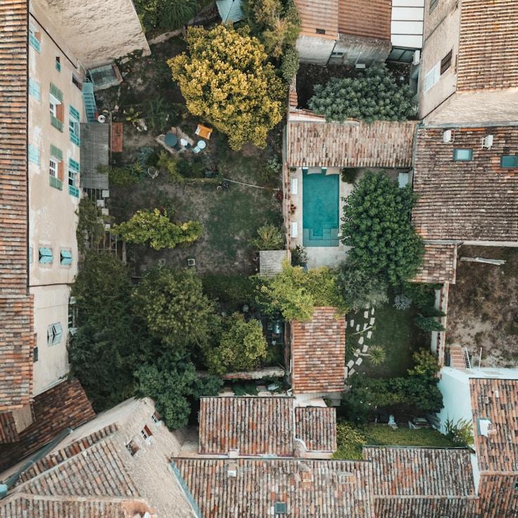 Kids playground area in France